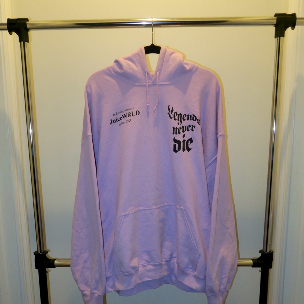 juice wrld hoodie legends never die lavender
